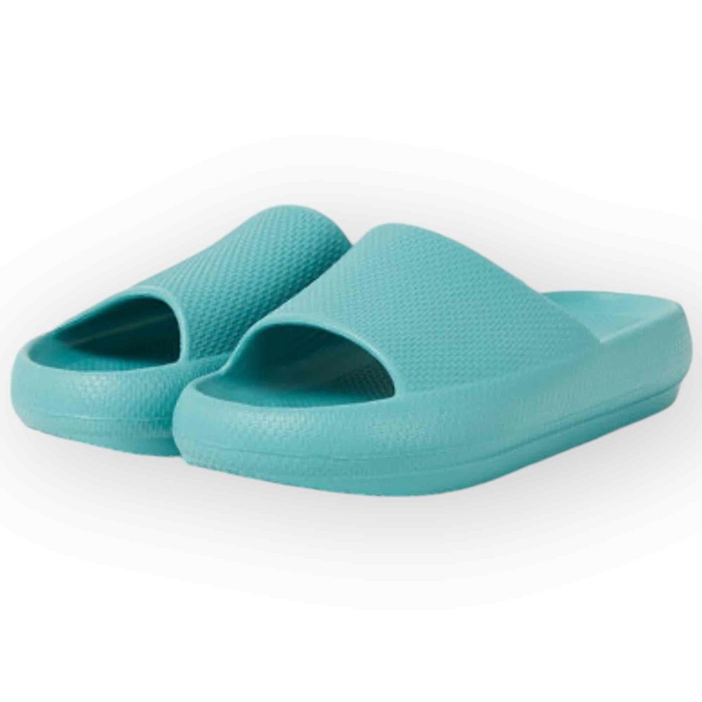 32 Degrees Women’s Cushion Slides, Dusty Turquoise, XL (W 11-12 / M 9-10) 334